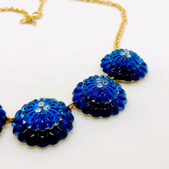 Vintage Ann Taylor Statement Blue Necklace - Picture 5 of 12